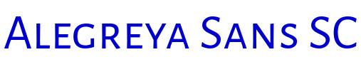 Alegreya Sans SC шрифт
